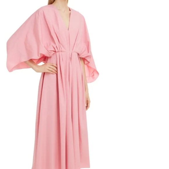 Roksanda gather cape poplin midi dress - Picture 5 of 14